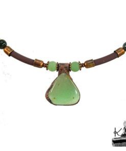 Réservé : Collier amazonite avec agate mousse – Image 3