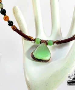Réservé : Collier amazonite avec agate mousse – Image 2