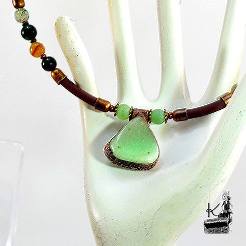 Réservé : Collier amazonite avec agate mousse – Image 2