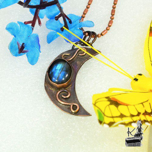 Pendentif Poehina - cuivre et labradorite – Image 3