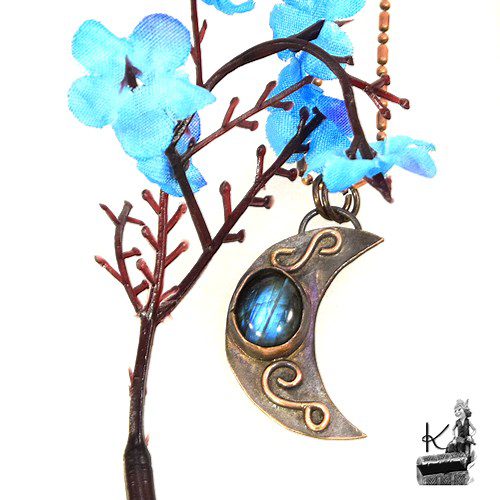 Pendentif Poehina - cuivre et labradorite – Image 2