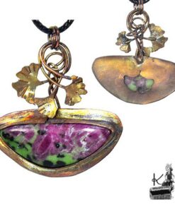 Pendentif Sandia - cuivre et rubis zoïsite – Image 2