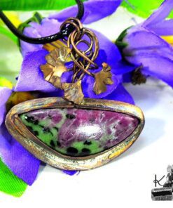 Pendentif Sandia - cuivre et rubis zoïsite – Image 6