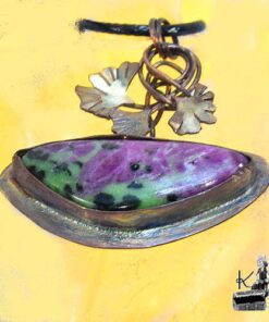 Pendentif Sandia - cuivre et rubis zoïsite – Image 4