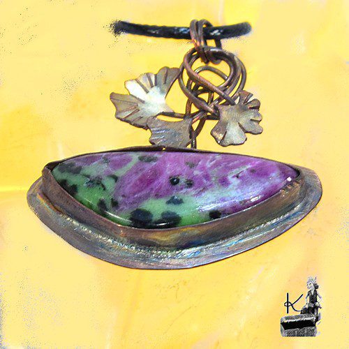 Pendentif Sandia - cuivre et rubis zoïsite – Image 4
