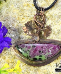 Pendentif Sandia - cuivre et rubis zoïsite – Image 8