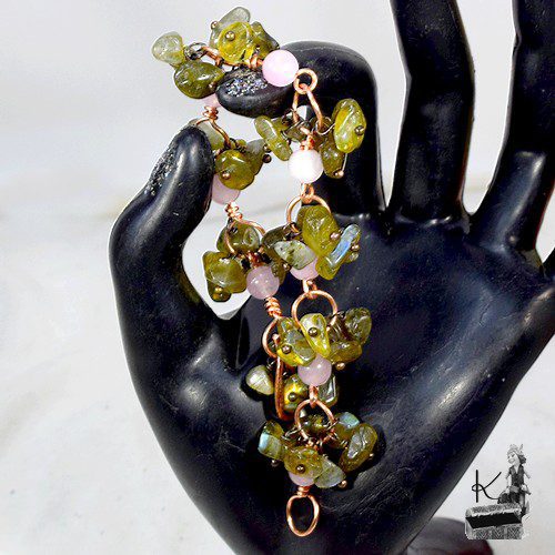 Bracelet Boécia - quartz rose et labradorite – Image 6