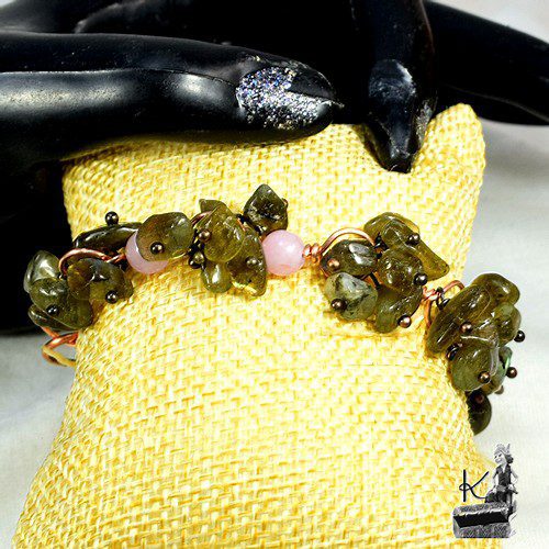 Bracelet Boécia - quartz rose et labradorite – Image 5