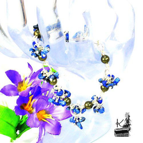 Bracelet Sorel - lapis lazuli et pyrite – Image 6