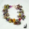 Bracelet freoni en cuivre avec tourmaline colorée