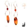 boucles d'oreille kazuo en agate et cornaline