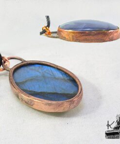 Pendentif Kisslon - labradorite serti cuivre – Image 7