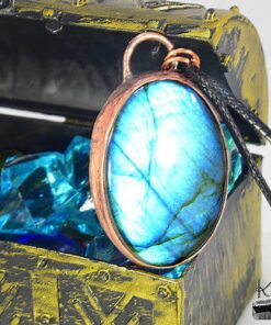 Pendentif Kisslon - labradorite serti cuivre – Image 4
