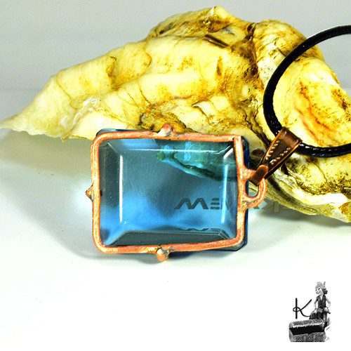 Pendentif Lona - topaze sertie cuivre – Image 2