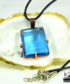 Pendentif Lona - topaze sertie cuivre – Image 8