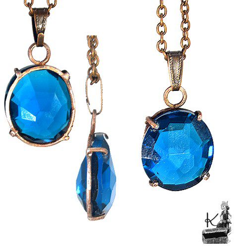Pendentif Iestin - spinelle bleu – Image 2