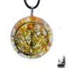 pendentif orgone orgonite fleur de lotus et cornaline