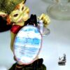 pendentif kaiko en cuivre et rhodochrosite bleue