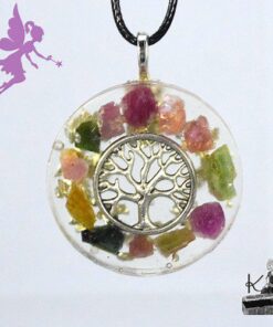 Pendentif orgone orgonite Narfi avec tourmaline