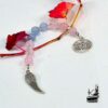 echelle de sorcière en angélite et quartz rose