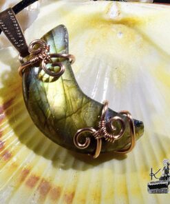 Pendentif Philomène- labradorite wire wrapped – Image 2