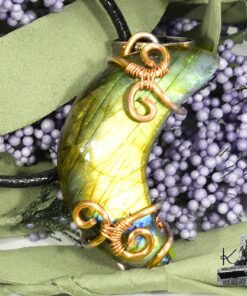 Pendentif Philomène- labradorite wire wrapped – Image 5