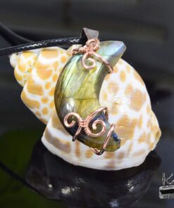 Pendentif Philomène- labradorite wire wrapped – Image 4