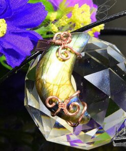 Pendentif Philomène- labradorite wire wrapped – Image 3
