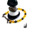 Bracelet Soa en citrine et en pyrite