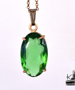 Pendentif Brial en apatite verte
