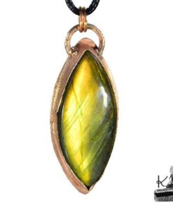 Pendentif Eleadon - labradorite serti cuivre – Image 7