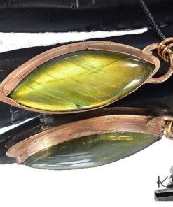 Pendentif Eleadon - labradorite serti cuivre – Image 6