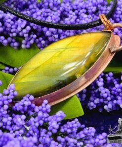 Pendentif Eleadon - labradorite serti cuivre – Image 5