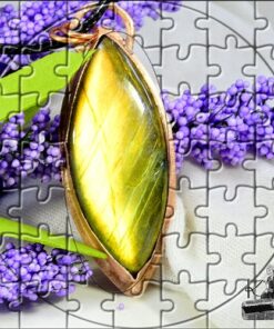 Pendentif Eleadon - labradorite serti cuivre – Image 3