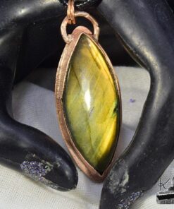 Pendentif Eleadon - labradorite serti cuivre – Image 2
