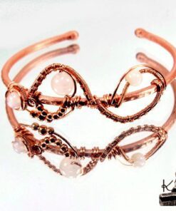 Bracelet jonc adenet en cuivre avec pierre de lune