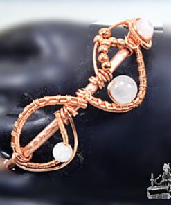 Bracelet Jonc Adenet - cuivre naturel et pierre de lune – Image 7