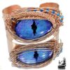 Bracelet manchette Sengar avec oeil de dragon peint