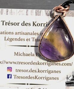 Réservé : Pendentif Carole - amétrine sertie – Image 2