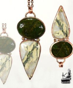 Pendentif Jolan - agate mousse et cuivre – Image 9