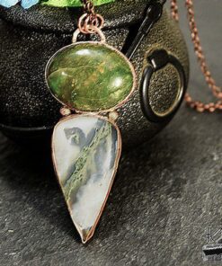 Pendentif Jolan - agate mousse et cuivre – Image 5