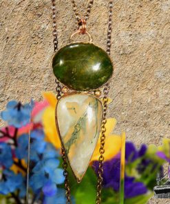 Pendentif Jolan - agate mousse et cuivre – Image 4