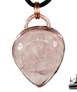Pendnetif Dilys en quartz rose