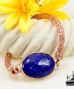 Bracelet Galla en tissage viking avec sa lapis lazuli