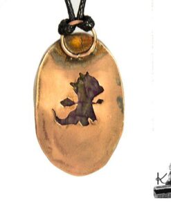 Réservé : Pendentif Davy - labradorite serti cuivre – Image 2