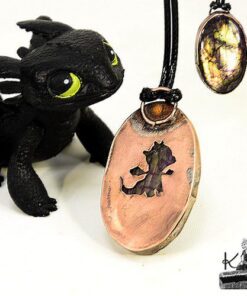 Réservé : Pendentif Davy - labradorite serti cuivre – Image 4
