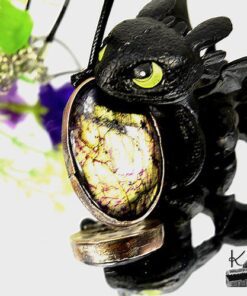Réservé : Pendentif Davy - labradorite serti cuivre – Image 8