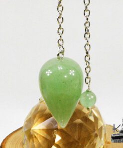 pendule goutte en aventurine verte