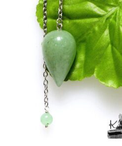 Alternative view of Pendule goutte pour radiesthésie en aventurine verte