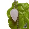 Pendule goutte en quartz rose